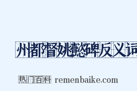 雟州都督姚懿碑反义词是什么意思的图片